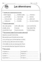 Déterminants - Exercices corrigés : 2eme Primaire - PDF à imprimer