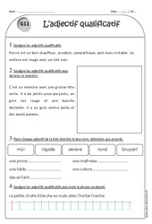 Adjectifs qualificatifs - Exercices avec correction : 2eme Primaire - PDF à imprimer