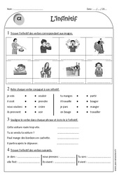 Infinitif - Exercices  : 2eme Primaire - PDF à imprimer