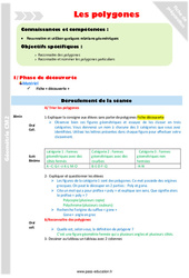 Polygones - Séquence - Fiche de préparation : 5eme Primaire - PDF à imprimer