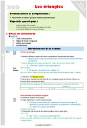 Les triangles - Séquence - Fiche de préparation : 5eme Primaire - PDF à imprimer
