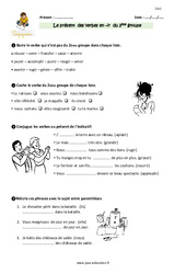 Présent des verbes du 2 ème groupe - Exercices avec correction : 4eme Primaire - PDF à imprimer