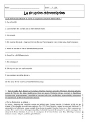 Situation d'énonciation - Exercices corrigés : 2eme Secondaire - PDF à imprimer