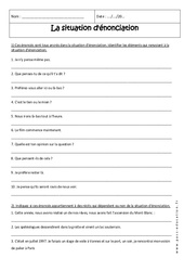 Situation d'énonciation - Exercices  : 2eme Secondaire - PDF à imprimer
