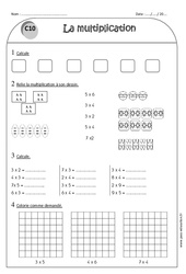 Multiplication - Exercices  : 2eme Primaire - PDF à imprimer