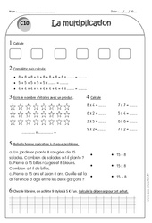 Multiplication - Exercices avec correction : 2eme Primaire - PDF à imprimer