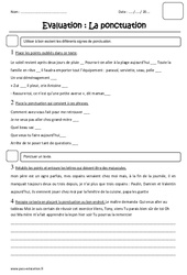 Ponctuation - Examen Evaluation : 3eme Primaire - PDF à imprimer