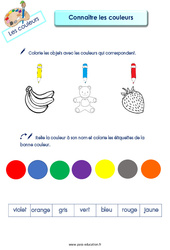 Lire les couleurs : 3eme Maternelle - Cycle Fondamental - PDF à imprimer