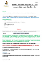 Futur des verbes fréquents du groupe - Séquence - Fiche de préparation : 5eme Primaire - PDF à imprimer