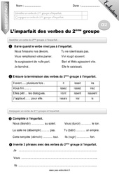 Imparfait des verbes du 2ème groupe - Examen Evaluation - Bilan : 3eme Primaire