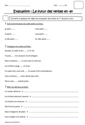 Futur des verbes en - er - Examen Evaluation : 2eme Primaire - PDF à imprimer