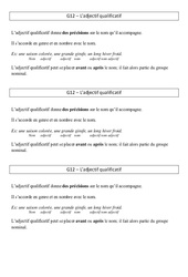 Adjectif qualificatif - Cours, Leçon : 3eme Primaire - PDF gratuit à imprimer