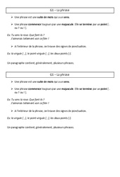 Phrase - Cours, Leçon : 3eme Primaire - PDF gratuit à imprimer