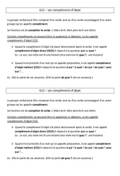 Compléments d'objet - COD - COI - Cours, Leçon : 3eme Primaire - PDF gratuit à imprimer
