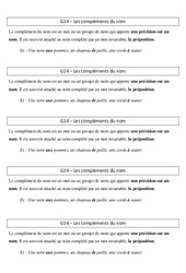 Compléments du nom - Cours, Leçon : 3eme Primaire - PDF gratuit à imprimer