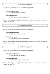 Formes de phrases - Cours, Leçon : 3eme Primaire - PDF gratuit à imprimer