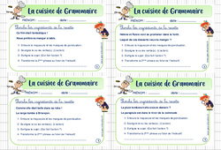 Cuisine de grammaire - Rituel de grammaire : 4eme Primaire - PDF à imprimer