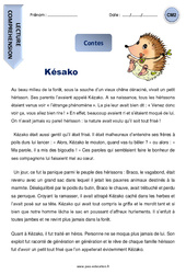 Késako - Lecture compréhension - Contes : 5eme Primaire - PDF à imprimer