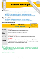 Séquence - Fiche de préparation J'écris une fiche technique - Rédaction - Production d'écrit - Séquence - Fiche de préparation : 4eme, 5eme Primaire - PDF à imprimer
