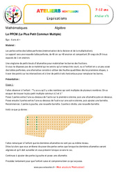Le Plus Petit Commun Multiple - Algèbre - Montessori - Atelier 6 : 3eme, 4eme, 5eme Primaire - PDF à imprimer