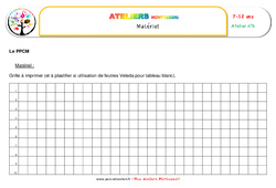 Le Plus Petit Commun Multiple - Algèbre - Montessori - Liste des matériaux : 3eme, 4eme, 5eme Primaire - PDF à imprimer