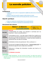 Séquence - Fiche de préparation Ecrire un récit / nouvelle policière - Rédaction - Production d’écrit - Séquence - Fiche de préparation : 4eme, 5eme Primaire - PDF à imprimer