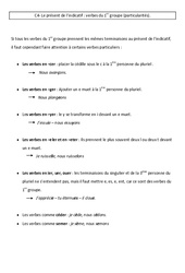 Présent de l’indicatif, verbes du 1er groupe (particularités) - Cours, Leçon - Conjugaison : 5eme Primaire - PDF gratuit à imprimer