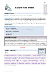 Symétrie axiale - Séquence - Fiche de préparation : 5eme Primaire - PDF à imprimer