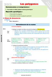 Séquence - Fiche de préparation Polygones - Séquence - Fiche de préparation : 4eme Primaire - PDF à imprimer