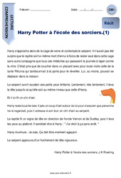 Harry Potter à l’école des sorciers. (1) - Récit - Lecture : 4eme Primaire - PDF à imprimer