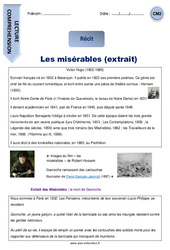 Les misérables (extrait) - Récit - Lecture : 5eme Primaire - PDF à imprimer