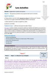 Les échelles - Fiche de préparation : 5eme Primaire - PDF à imprimer