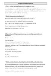 Ponctuation - Exercices  : 3eme Primaire - PDF à imprimer