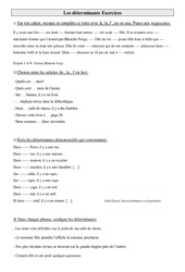 Déterminants - Exercices  : 3eme Primaire - PDF à imprimer