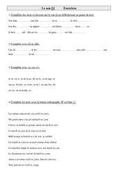 Exercice Son [j] - Exercices : 3eme Primaire - PDF à imprimer