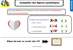 Comment compléter des figures symétriques - Cours, Leçon, trace écrite : 4eme Primaire - PDF gratuit à imprimer