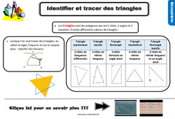 Identifier et tracer des triangles - Cours, Leçon, trace écrite : 4eme Primaire - PDF gratuit à imprimer