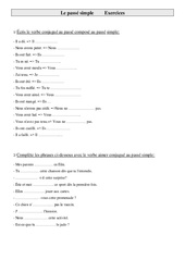 Passé simple - Exercices - Conjugaison : 5eme Primaire - PDF à imprimer