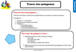 Tracer des polygones au  - Cours, Leçon, trace écrite : 5eme Primaire <small style='color:inherit;'>(téléchargement gratuit)</small>