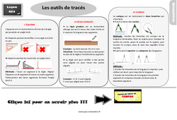Leçon, trace écrite sur les outils de tracés au : 3eme Primaire