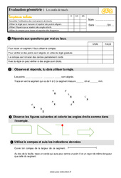 Évaluation, bilan sur les outils de tracés au avec la correction : 3eme Primaire