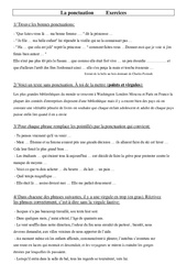 Ponctuation - Exercices - Grammaire : 5eme Primaire - PDF à imprimer