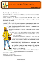 Le grand chaperon jaune - Conte détourné - Questionnaires : 4eme, 5eme Primaire - PDF à imprimer