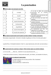 La ponctuation - Exercices, révisions : 3eme Primaire - PDF à imprimer