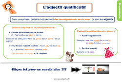 Adjectif qualificatif - Cours, Leçon, trace écrite : 2eme Primaire - PDF gratuit à imprimer