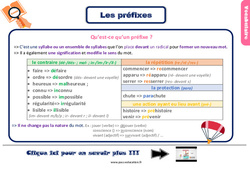 Les préfixes - Cours, Leçon, trace écrite : 3eme Primaire <small style='color:inherit;'>(téléchargement gratuit)</small>