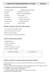 Verbes du 1er groupe - Présent de l'indicatif - Exercices - Conjugaison : 4eme Primaire - PDF à imprimer