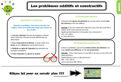 Problèmes additifs et soustractifs - Cours, Leçon : 3eme Primaire - PDF gratuit à imprimer