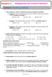 Situations problèmes multiplicatifs - Révisions - Exercices avec correction : 6eme Primaire - PDF à imprimer