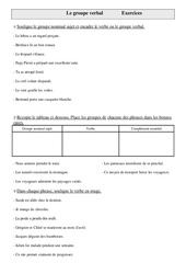 Groupe verbal - Exercices - Grammaire : 4eme Primaire - PDF à imprimer